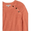 image:imageCable Stitch Womens Raglan Long Sleeve Shaker Stitch Pullover Sweater  Fisherman Rib Knit Crewneck Cotton Top Small Marled Cinnamon