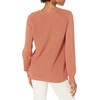 image:imageCable Stitch Womens Raglan Long Sleeve Shaker Stitch Pullover Sweater  Fisherman Rib Knit Crewneck Cotton Top Small Marled Cinnamon