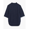 image:imageCable Stitch Womens RibCollar Tunic Sweater  Loose Fit Oversized Mock Neck 34 Sleeve Pullover Poncho Coverup Top LargeXLarge Navy