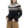 image:imageCable Stitch Womens Long Sleeve Nordic Fair Isle Turtleneck Pullover Sweater Top Small MultiBlack
