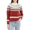 image:imageCable Stitch Womens Long Sleeve Nordic Fair Isle Turtleneck Pullover Sweater Top Small MultiRed