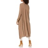 image:imageCable Stitch Womens Open Placket Long Cardigan  Open Front Long Sleeve Sweater Coat with Pockets XSmall Taupe